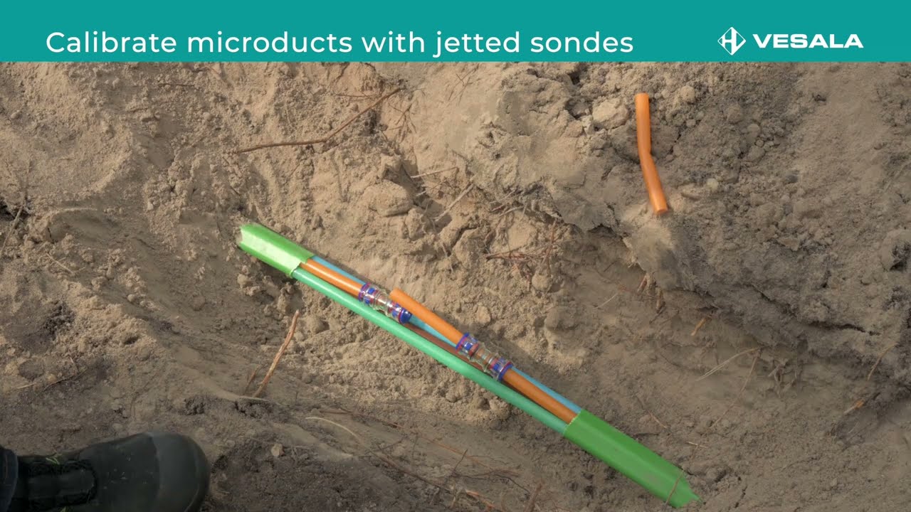 Calibrate microducts with jetted sondes