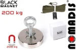 Magnet Black Magnet F 200 kg + vrv s karabinom