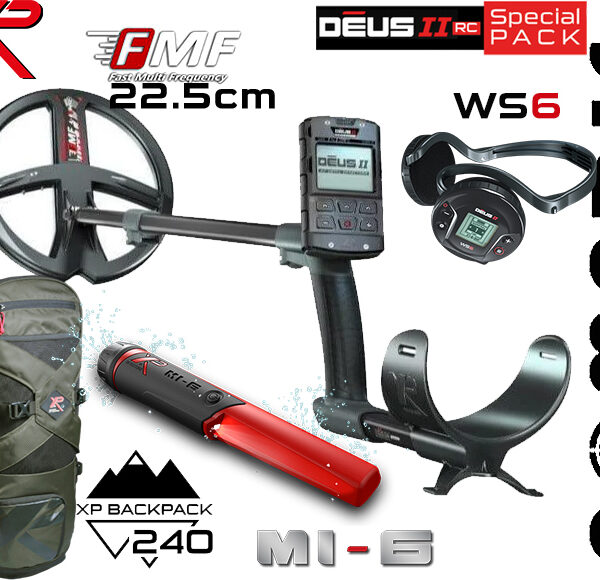 XP DEUS II FULL FMF 9 + pinpointer MI6 + nahrbtnik XP 240