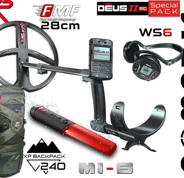 XP DEUS II FULL FMF 11 + pinpointer MI6 + nahrbtnik XP 240