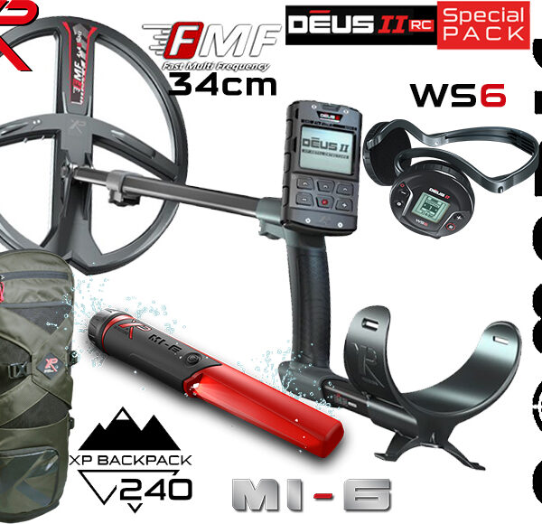 XP DEUS II FULL FMF 13 + pinpointer MI6 + nahrbtnik XP 240